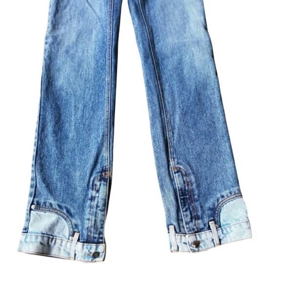 Revice Flare Eclipse Jeans 00 Womens High Rise Straight Leg Denim Medium Wash - Picture 3 of 5